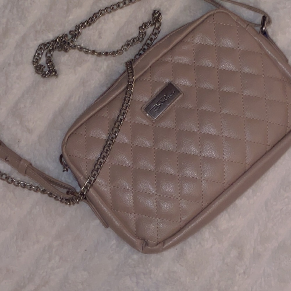 Quilted Chain Shoulder Bag - Tan